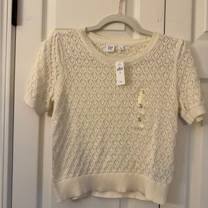 GAP Kids Cream Lace Knit Top